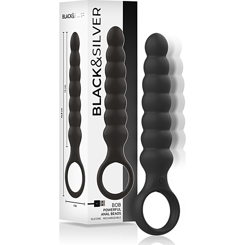 Anal Dilator BLACK&SILVER Bob med vibrasjon