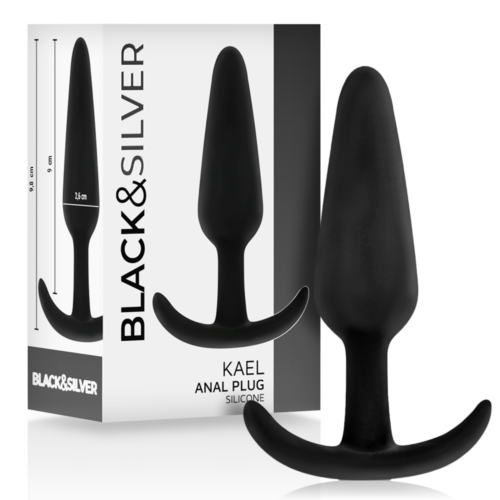 Anal Plug BLACK&SILVER KAEL med medium håndtak