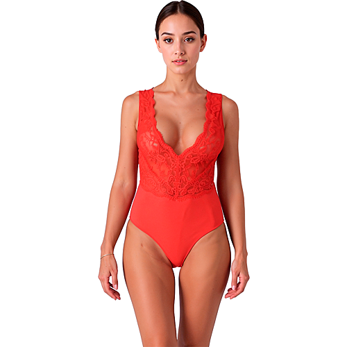 Body PASSION EVALIE med dype V-utringning