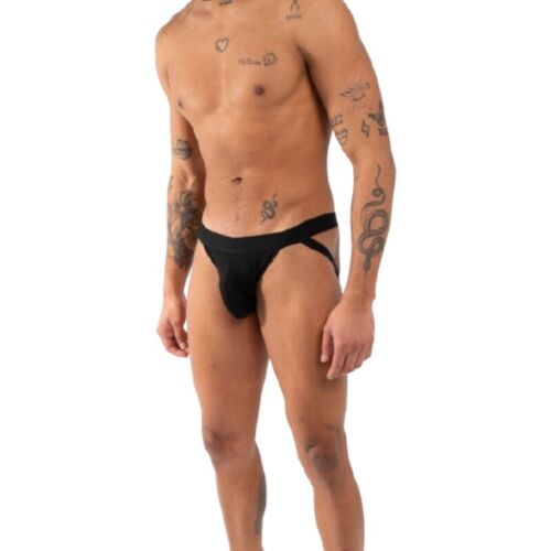 Jockstrap BURN - 011 DOUBLE BLACK JOCK L med sensualitet