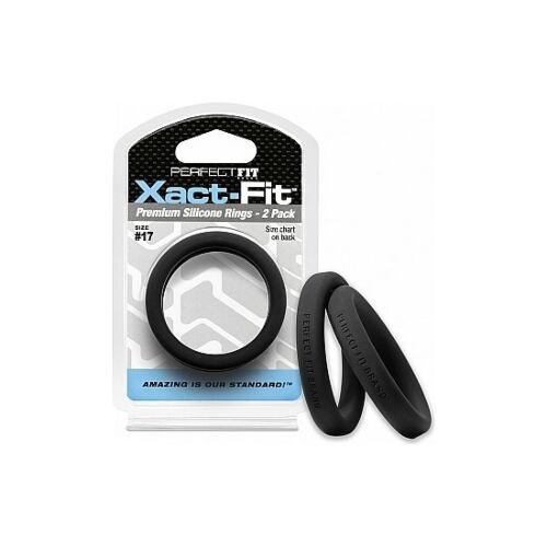 Xact-fit pakke med 2 silikonringer 16,7cm - svart