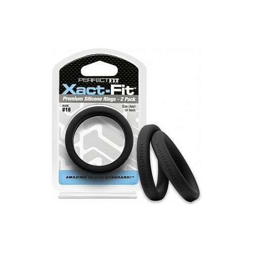 Xact-fit pakke med 2 silikonringer 17,5 cm - svart