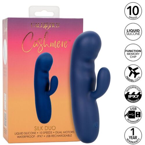 Vibratør CALEXOTICS CASHMERE SILK DUO med dobbel motor