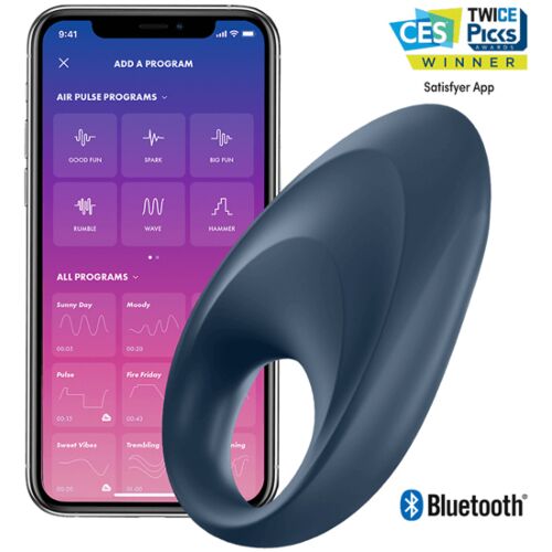 Vibrerende Ring Satisfyer Connect Mighty One App