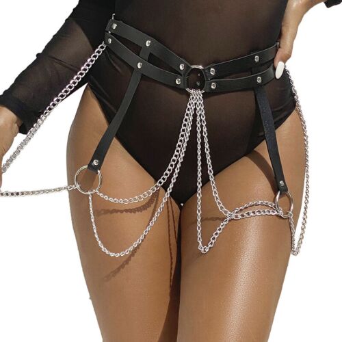 Body harness SUBBLIME FETISH Leather Ring Chainbelt