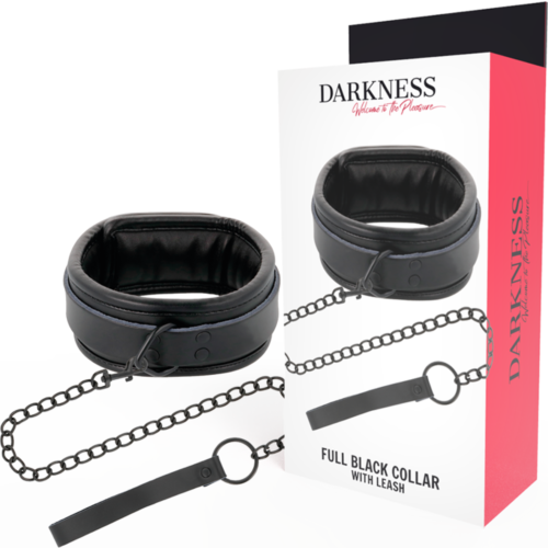 Bondage Halsbånd DARKNESS med kjede
