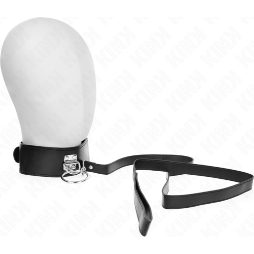 Halsbånd KINK STUDDED LEASH 116 CM med lærrem
