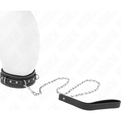Halskjede KINK 105 cm med rhinestone og nagler