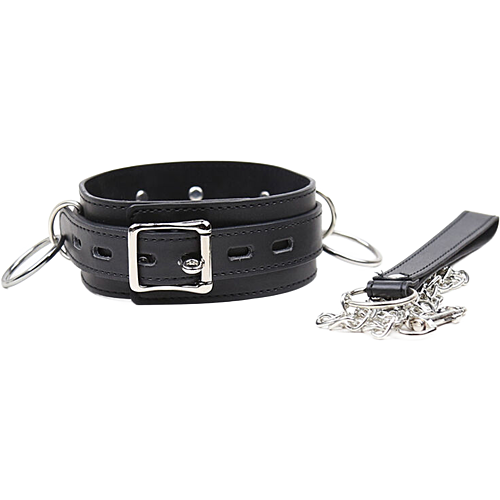 Bondagehalskjede OHMAMA FETISH med 3 ringer