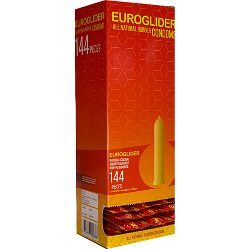 Kondom Euroglider 144 stk med silikonbasert glidemiddel