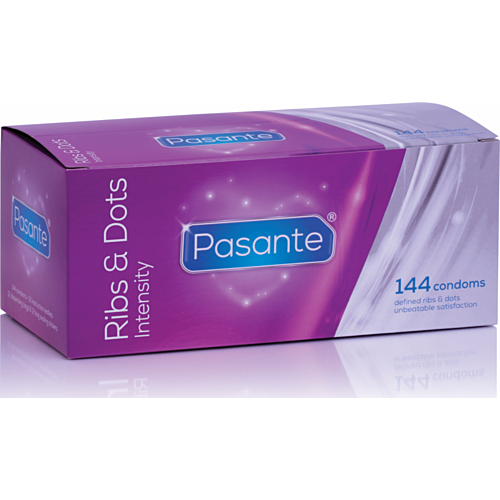 Kondom Pasante Ribs & Dots Intensity med tekstur