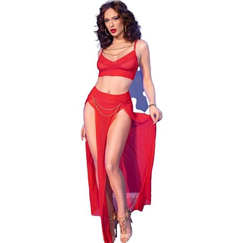 Set Lingeri Conjunto CHILIROSE CR 4850 med metalliske detaljer