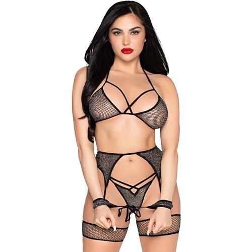 Garter Belt Set LEG AVENUE 89362 med justerbare stropper