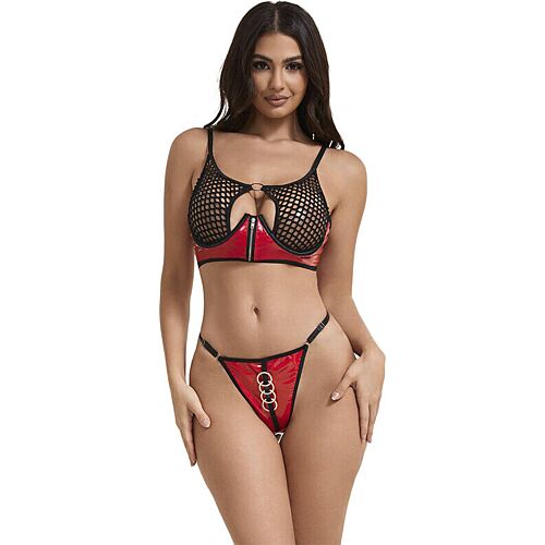 Sexy Lingerie Set SUBBLIME med Glinsende Kunstlær