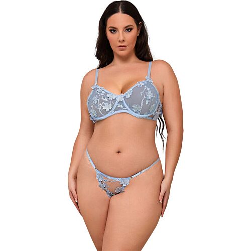 Lingeri sett SUBBLIME Flower Brodert BH og Truse