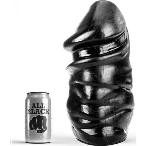 Dildo ALL BLACK 33 CM uten testikler
