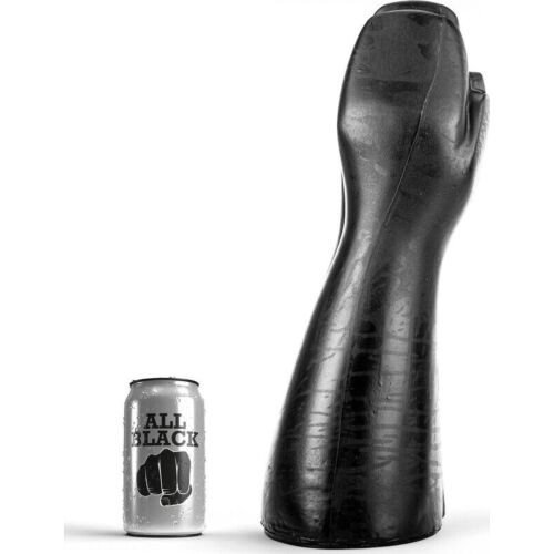 Dildo ALL BLACK Fisting 39 CM - Realistisk og fleksibel