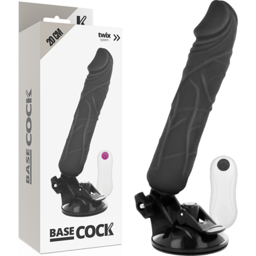 Realistisk Vibrator BASECOCK 20 cm med fjernkontroll