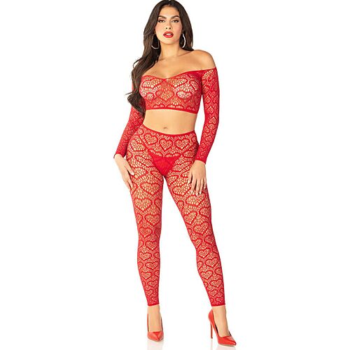 Sexy undertøy sett Leg Avenue Crop Top og strømper