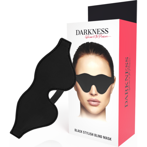 Helmask DARKNESS BONDAGE - Svart maske for spennende opplevelser