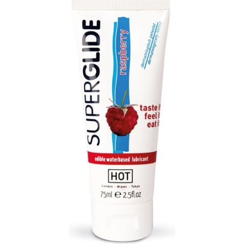 Spiselig Lubricant HOT Superglide bringebær 75ml