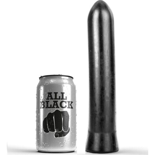 Dildo ALL BLACK 22 CM med realistisk design