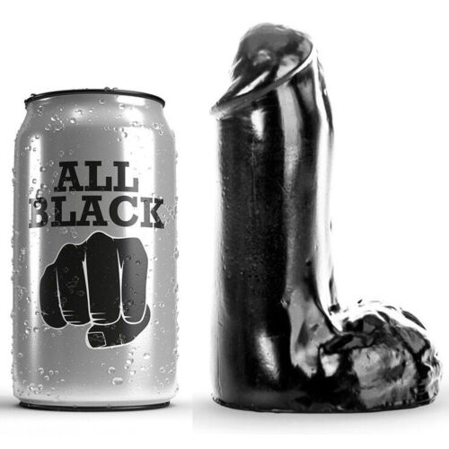 Dildo All Black 13 cm - Kompakt og glatt