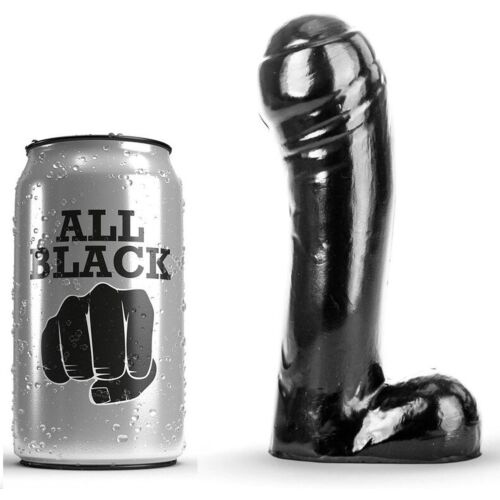 Dildo ALL BLACK 15 CM med smalere skaft