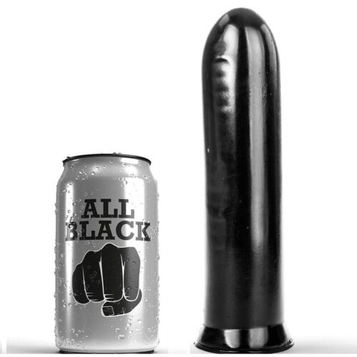 Dildo ALL BLACK 19 cm med sensasjonell tykkelse