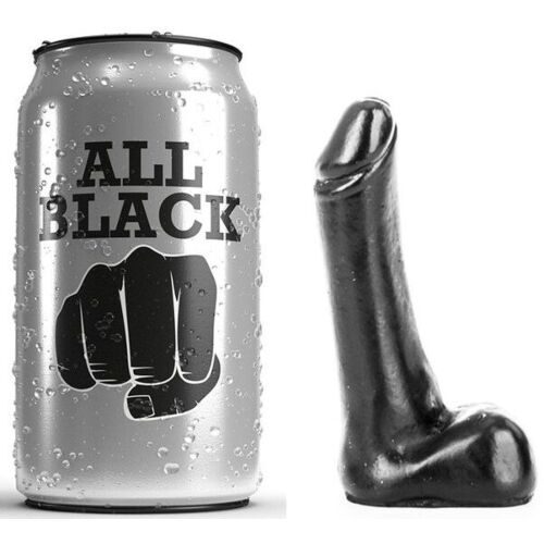 Dildo ALL BLACK 9 CM - Kompakt og elegant design