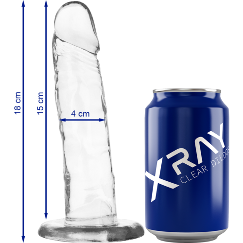Strapon Dildo X RAY 18 CM med realistisk form