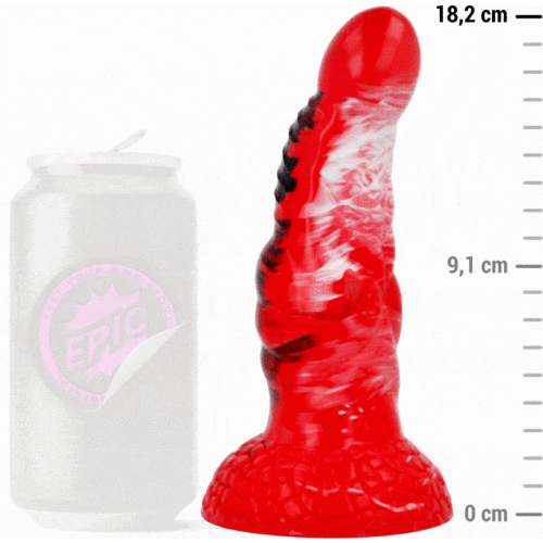Dildo EPIC Agnis Crimson Fire med ergonomisk form