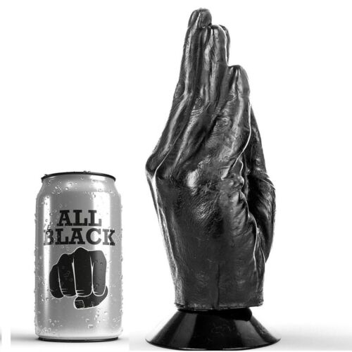 Dildo ALL BLACK Fisting 21 cm med ergonomisk design