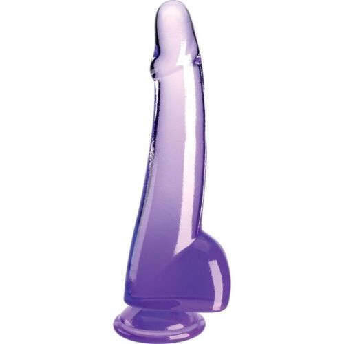 Dildo King Cock Clear med testikler og sugekopp