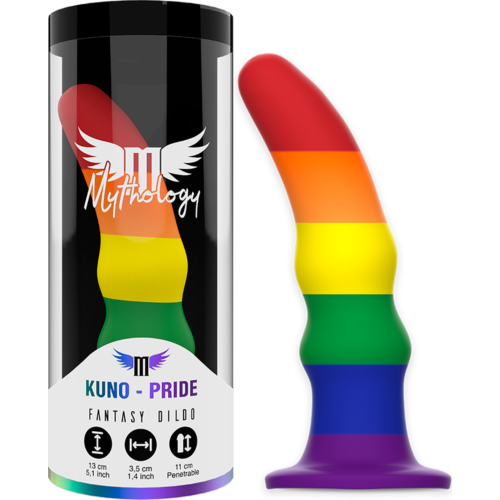 Dildo MYTHOLOGY KUNO PRIDE S med fleksibel sugebase