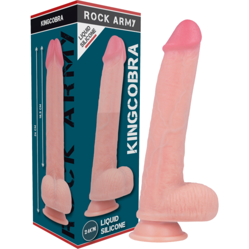 Dildo Rock Army Kingcobra 24 cm med sugekopp