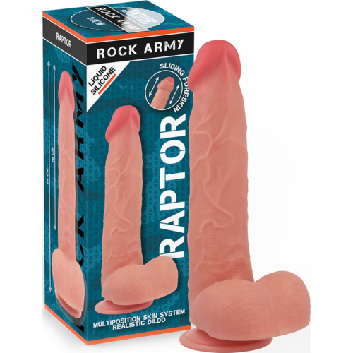 Dildo Rock Army Liquid Silicone Raptor 24 cm med sugekop