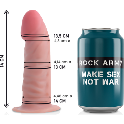 Dildo ROCK ARMY Dual Density Tiger 14 cm