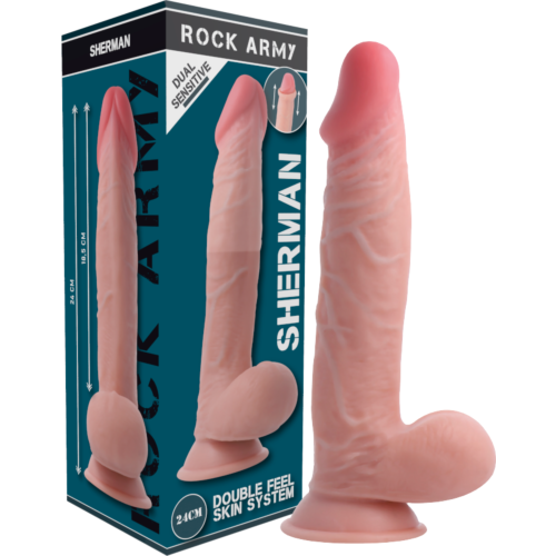 Strapon Dildo Rock Army Dual Density Sherman 24 cm