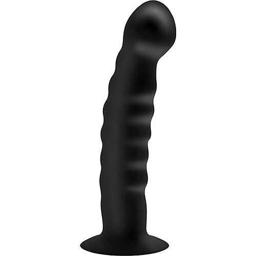 Dildo Bumpy med bøyd design og stimulerende overflater