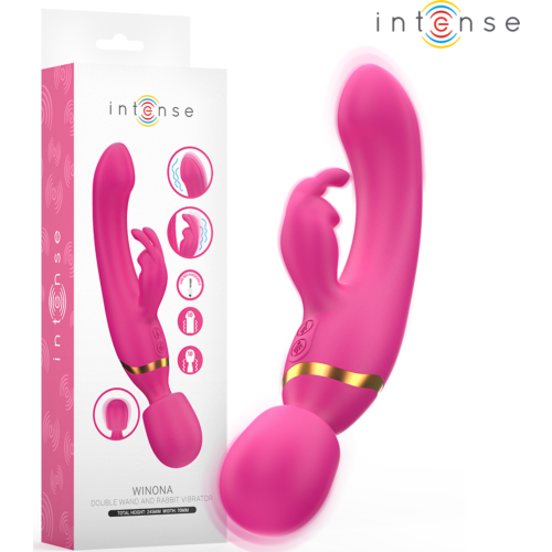 Vibrator INTENSE HIGH TECH Winona Dobbel med Rabbit og Wand