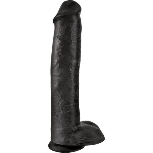 Dildo KING COCK Realistisk 38 CM med testikler