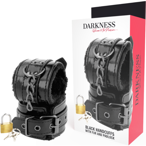 Håndjern DARKNESS BONDAGE Justerbare Lærhåndjern med Lås