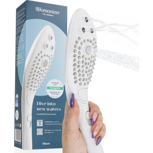 Dusjhode Womanizer Wave med klitorisstimulering
