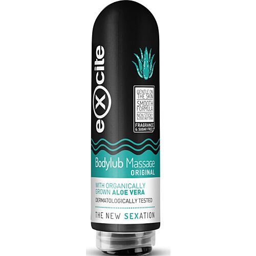 Glidende gel EXCITE med aloe vera for massasje