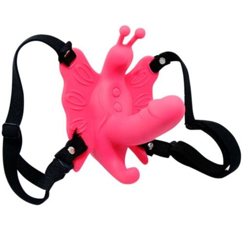BAILE STIMULERENDE Sommerfugl Vibrerende Seler med Mini Dildo