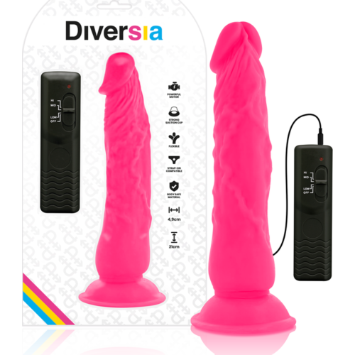 Fleksibel Dildo DIVERSIA 21 cm med sugekopp