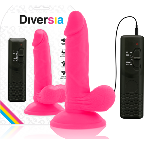 Fleksibel Vibrator Diversia 17 cm med fjernkontroll