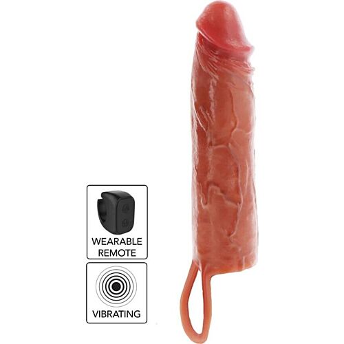 Penis Sleeve GET REAL 20 cm med vibrasjon