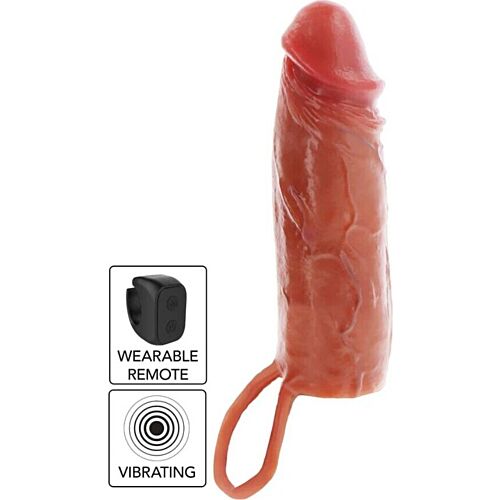 Penis Sleeve GET REAL 16 cm med vibrasjon